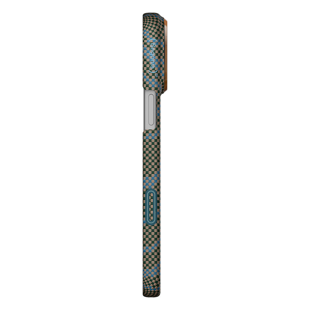 Apple iPhone 17 Pro Max Kılıf M-safe Şarj Özellikli Aramid Karbon Fiber Pitaka Breath of Veins Serisi Kapak