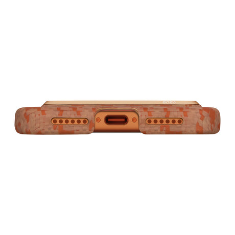 Apple iPhone 17 Pro Max Kılıf M-safe Şarj Özellikli Aramid Karbon Fiber Pitaka Edge Serisi Happiness Rides Kapak