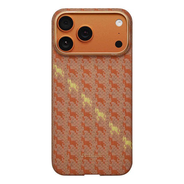 Apple iPhone 17 Pro Max Kılıf M-safe Şarj Özellikli Aramid Karbon Fiber Pitaka Edge Serisi Happiness Rides Kapak
