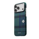 Apple iPhone 17 Pro Max Kılıf M-safe Şarj Özellikli Aramid Karbon Fiber Pitaka Flora in Grid Serisi Kapak