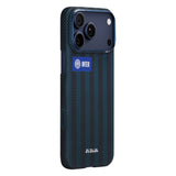 Apple iPhone 17 Pro Max Kılıf M-safe Şarj Özellikli Aramid Karbon Fiber Pitaka İnternazionale Milano Serisi Kapak