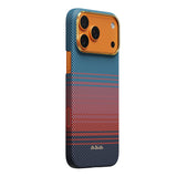 Apple iPhone 17 Pro Max Kılıf M-safe Şarj Özellikli Aramid Karbon Fiber Pitaka Sunset 2.0 California Dream Serisi Kapak