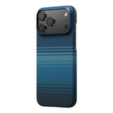 Apple iPhone 17 Pro Max Kılıf M-safe Şarj Özellikli Aramid Fiber Pitaka Tactile Woven Sunset-Moonrise Serisi Kapak