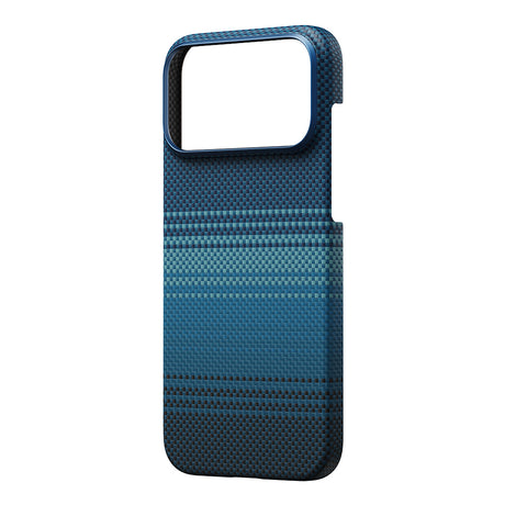 Apple iPhone 17 Pro Max Kılıf M-safe Şarj Özellikli Aramid Fiber Pitaka Tactile Woven Sunset-Moonrise Serisi Kapak