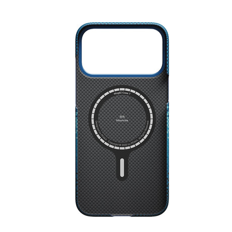 Apple iPhone 17 Pro Max Kılıf M-safe Şarj Özellikli Aramid Fiber Pitaka Tactile Woven Sunset-Moonrise Serisi Kapak