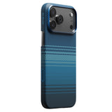 Apple iPhone 17 Pro Max Kılıf M-safe Şarj Özellikli Aramid Fiber Pitaka Tactile Woven Sunset-Moonrise Serisi Kapak