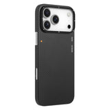Apple iPhone 17 Pro Max Kılıf M-safe Şarj Özellikli Aramid Fiber Youngkit 1500D Kevlar Extreme Wing Titanyum-Gold Serisi Kapak