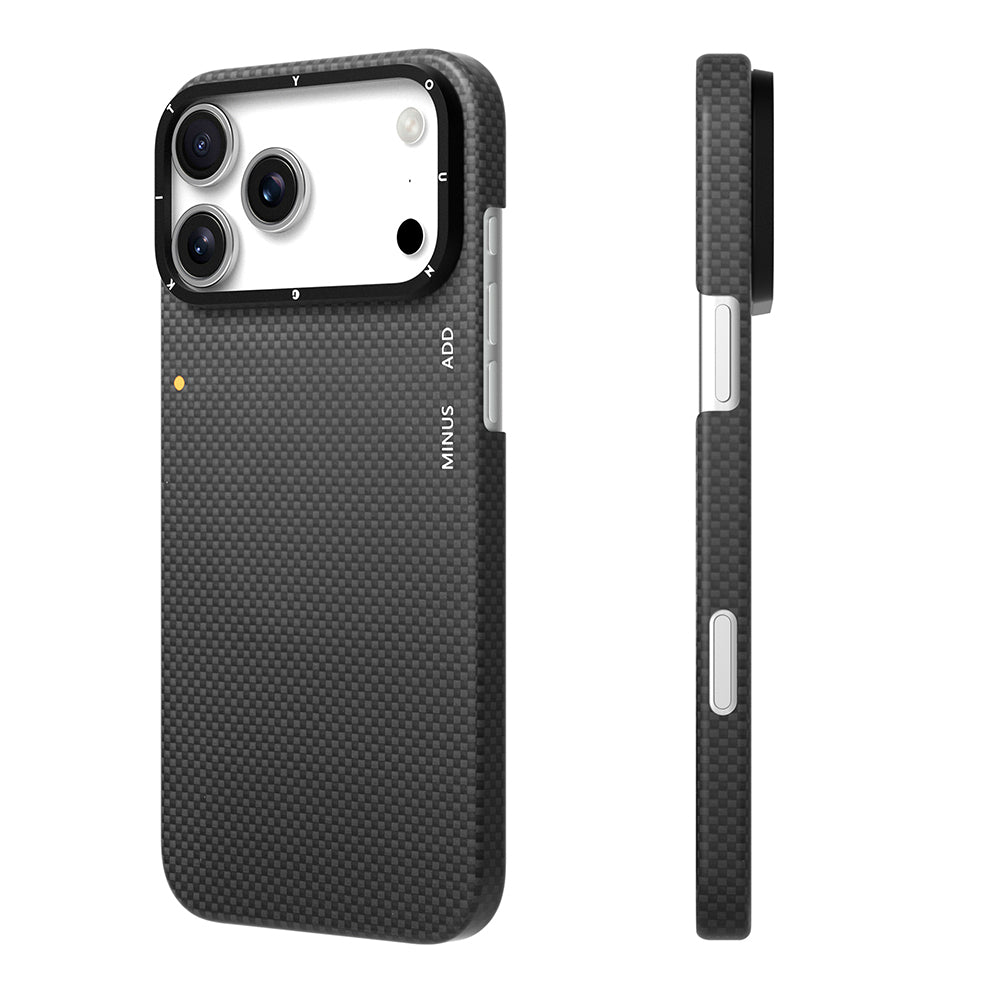 Apple iPhone 17 Pro Max Kılıf M-safe Şarj Özellikli Aramid Fiber Youngkit 1500D Kevlar Extreme Wing Titanyum-Gold Serisi Kapak