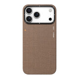 Apple iPhone 17 Pro Max Kılıf M-safe Şarj Özellikli Aramid Fiber Youngkit 1500D Kevlar Extreme Wing Titanyum-Gold Serisi Kapak