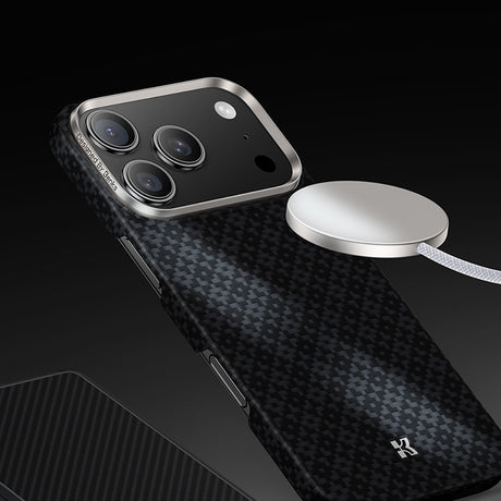 Apple iPhone 17 Pro Max Kılıf M-Safe Şarj Özellikli Benks ArmorAir ArmorGrid Serisi Kevlar Kapak