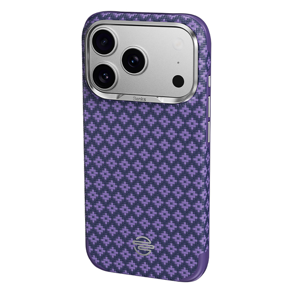 Apple iPhone 17 Pro Max Kılıf M-Safe Şarj Özellikli Benks ArmorPro ArmorEdge X9 Serisi Kevlar Karbon Kapak