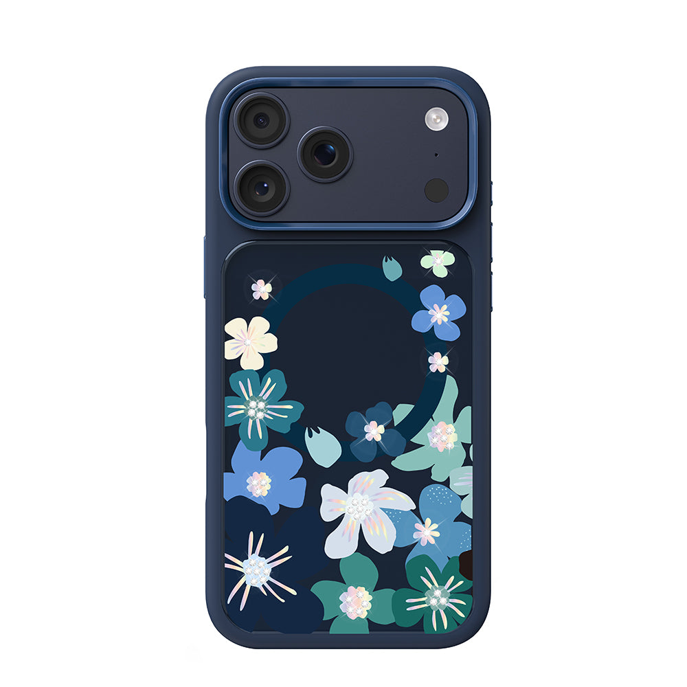 Apple iPhone 17 Pro Max Kılıf M-safe Şarj Özellikli Çiçek Tasarımlı Mutural Flower Serisi Kapak