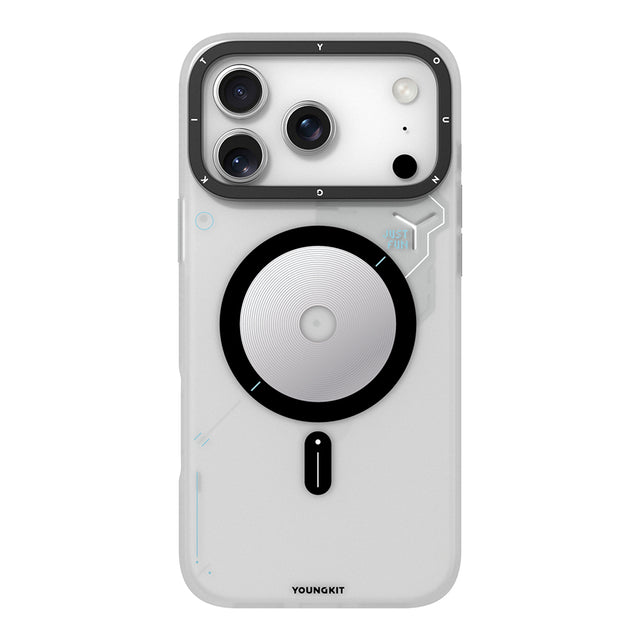 Apple iPhone 17 Pro Max Kılıf M-safe Şarj Özellikli Disk Desenli Youngkit Disc Battle Kapak