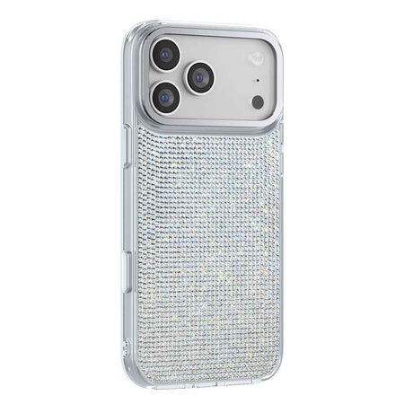 Apple iPhone 17 Pro Max Kılıf M-Safe Şarj Özellikli El İşlemeli Swarovski Taşlı Zore Paris Riva Sert PC Kapak