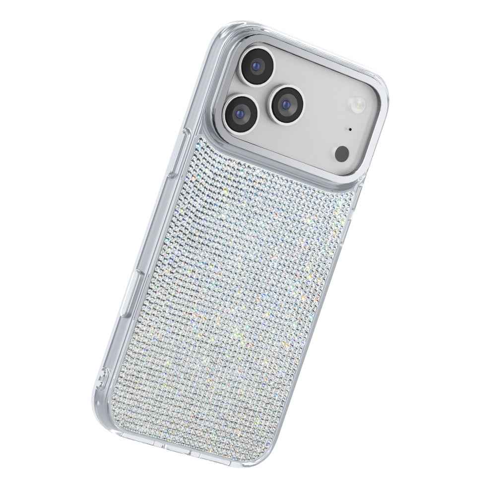 Apple iPhone 17 Pro Max Kılıf M-Safe Şarj Özellikli El İşlemeli Swarovski Taşlı Zore Paris Riva Sert PC Kapak