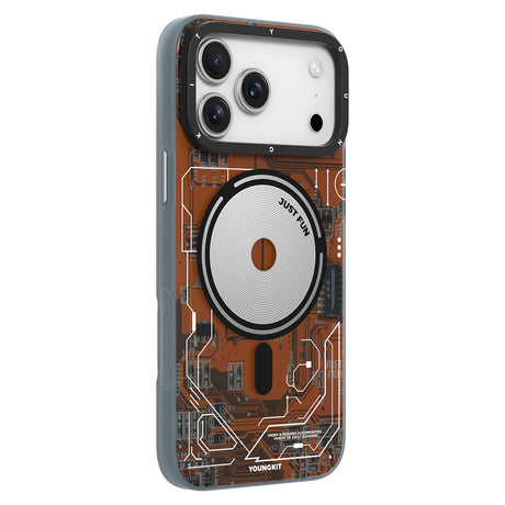 Apple iPhone 17 Pro Max Kılıf M-safe Şarj Özellikli Kamera Denetim Butonlu Youngkit Technology Serisi Kapak