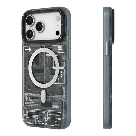 Apple iPhone 17 Pro Max Kılıf M-safe Şarj Özellikli Kamera Denetim Butonlu Youngkit Technology Serisi Kapak