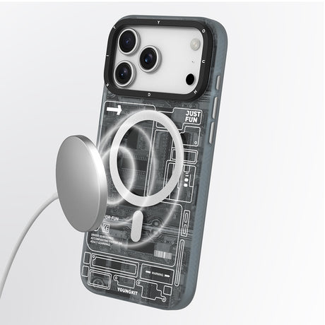 Apple iPhone 17 Pro Max Kılıf M-safe Şarj Özellikli Kamera Denetim Butonlu Youngkit Technology Serisi Kapak