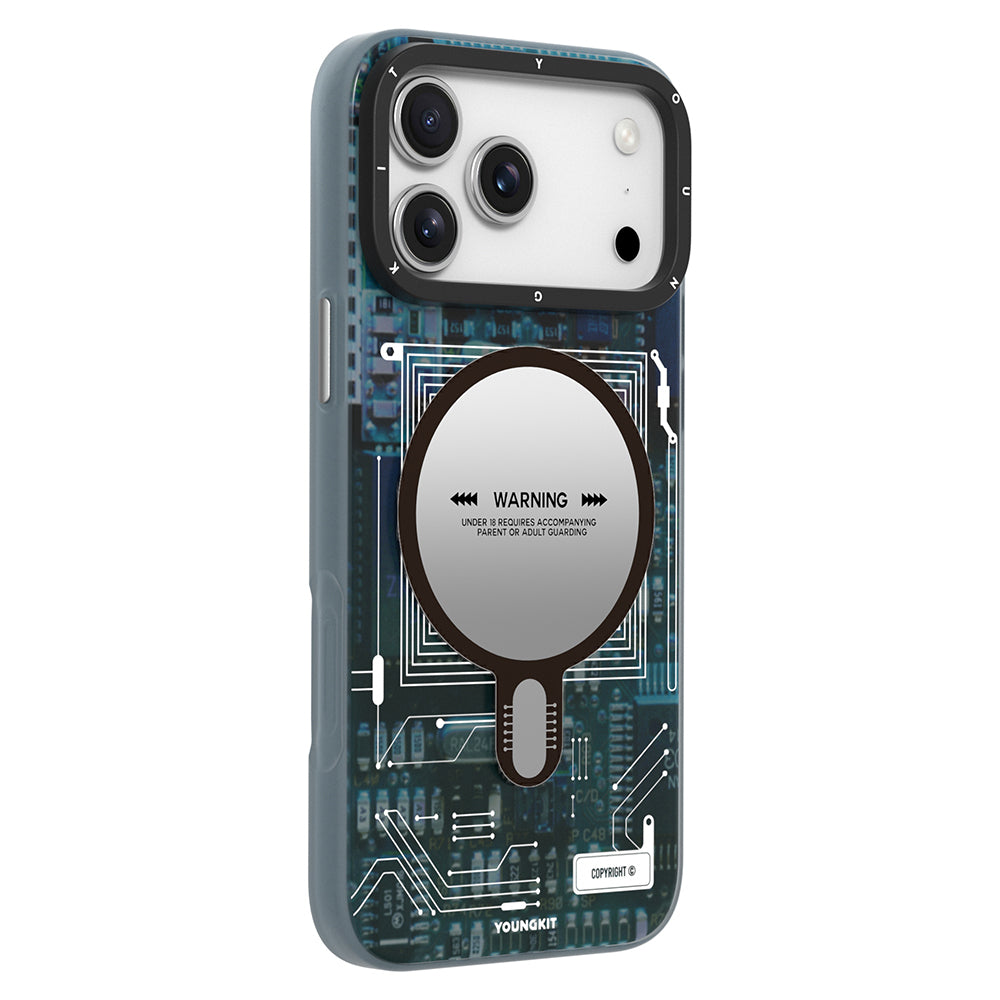 Apple iPhone 17 Pro Max Kılıf M-safe Şarj Özellikli Kamera Denetim Butonlu Youngkit Technology Serisi Kapak