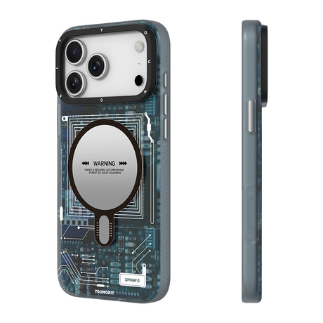 Apple iPhone 17 Pro Max Kılıf M-safe Şarj Özellikli Kamera Denetim Butonlu Youngkit Technology Serisi Kapak