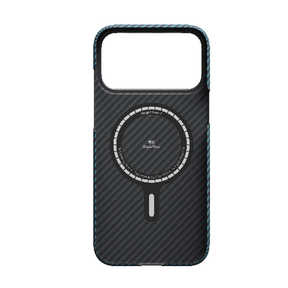 Apple iPhone 17 Pro Max Kılıf M-Safe Şarj Özellikli Kamera Kontrol Butonlu Aramid Fiber Pitaka Ultra-Slim Kapak