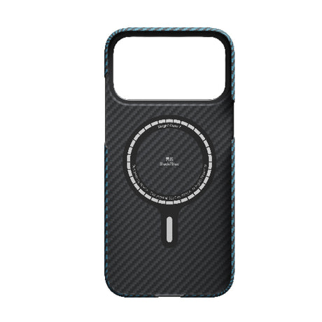 Apple iPhone 17 Pro Max Kılıf M-Safe Şarj Özellikli Kamera Kontrol Butonlu Aramid Fiber Pitaka Ultra-Slim Kapak