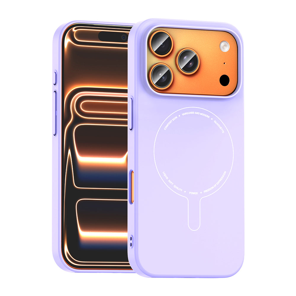 Apple iPhone 17 Pro Max Kılıf M-Safe Şarj Özellikli Kamera Korumalı Zore Elio Sert PC Kapak