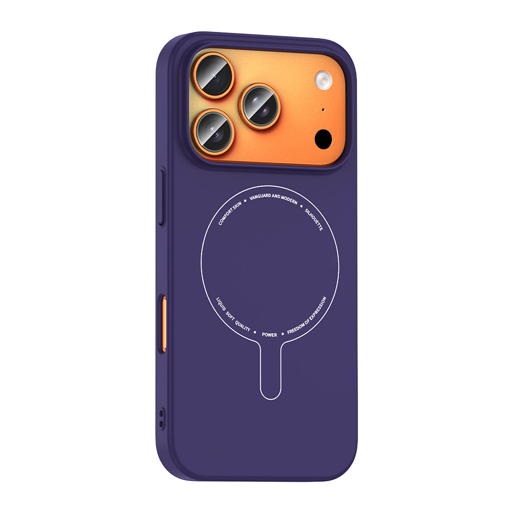 Apple iPhone 17 Pro Max Kılıf M-Safe Şarj Özellikli Kamera Korumalı Zore Elio Sert PC Kapak