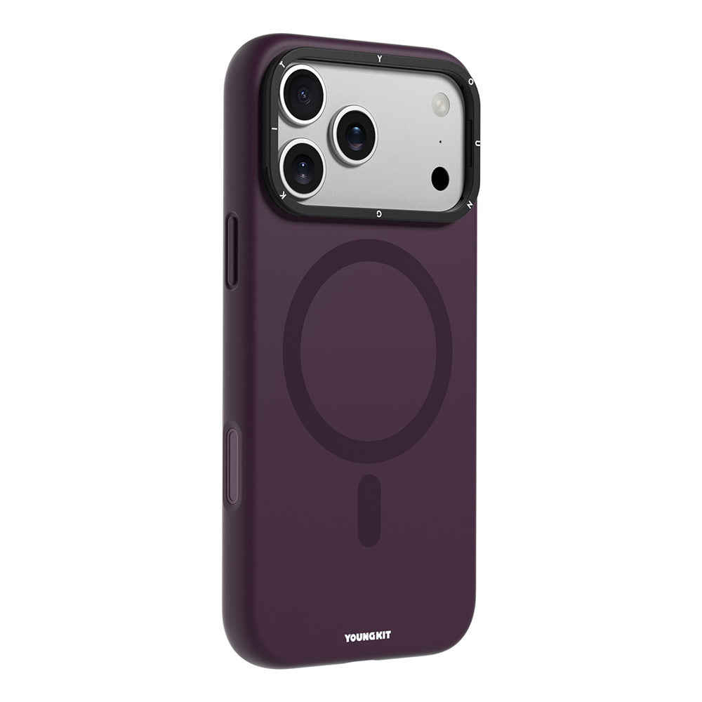 Apple iPhone 17 Pro Max Kılıf M-safe Şarj Özellikli Kamera Standlı Youngkit Bitty Cream Kapak