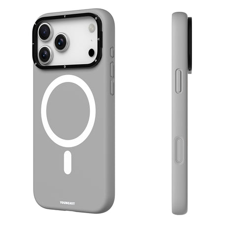 Apple iPhone 17 Pro Max Kılıf M-Safe Şarj Özellikli Kamera Standlı Youngkit Gel Cream Serisi Kapak