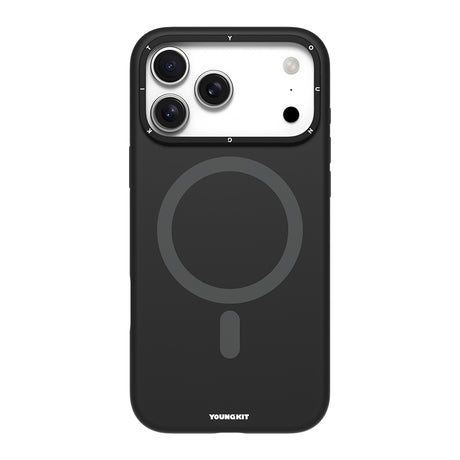 Apple iPhone 17 Pro Max Kılıf M-Safe Şarj Özellikli Kamera Standlı Youngkit Gel Cream Serisi Kapak