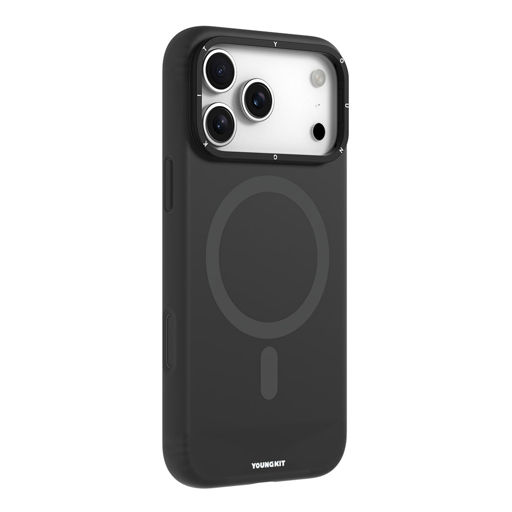 Apple iPhone 17 Pro Max Kılıf M-Safe Şarj Özellikli Kamera Standlı Youngkit Gel Cream Serisi Kapak