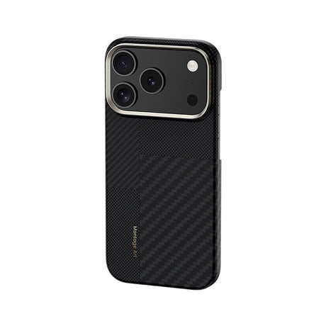 Apple iPhone 17 Pro Max Kılıf M-safe Şarj Özellikli Karbon Fiber Benks Montage ArmorAir Kevlar Kapak