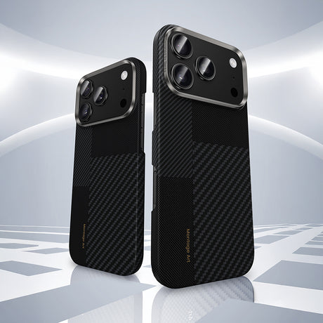 Apple iPhone 17 Pro Max Kılıf M-safe Şarj Özellikli Karbon Fiber Benks Montage ArmorAir Kevlar Kapak