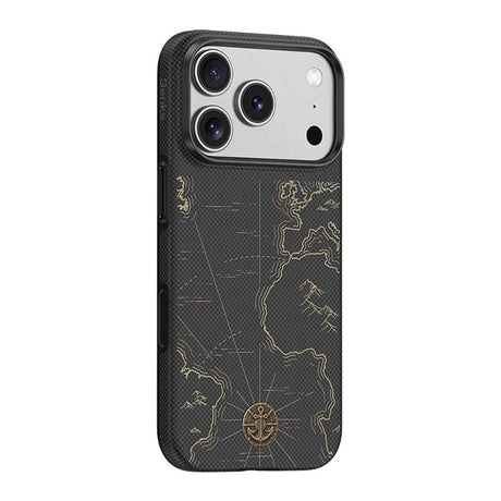 Apple iPhone 17 Pro Max Kılıf M-safe Şarj Özellikli Karbon Fiber Tasarımlı Benks ArmorEdge Air Navigator Kevlar Kapak