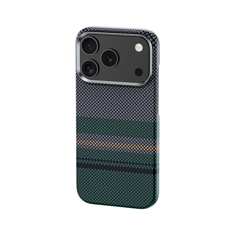 Apple iPhone 17 Pro Max Kılıf M-safe Şarj Özellikli Karbon Fiber Tasarımlı Benks Aurora ArmorAir Kevlar Kapak