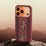 Apple iPhone 17 Pro Max Kılıf M-safe Şarj Özellikli Karbon Fiber Tasarımlı Benks Knight ArmorPro Kevlar Kapak