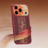 Apple iPhone 17 Pro Max Kılıf M-safe Şarj Özellikli Karbon Fiber Tasarımlı Benks Knight ArmorPro Kevlar Kapak