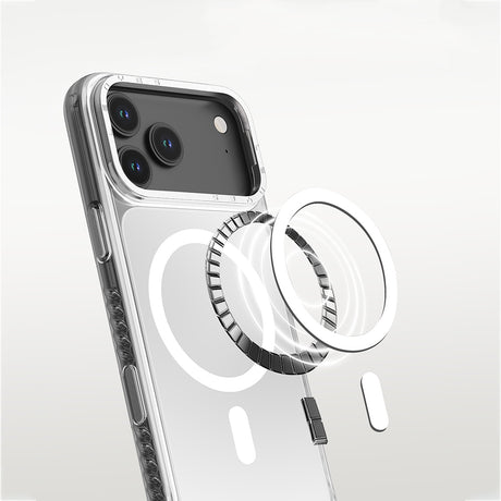 Apple iPhone 17 Pro Max Kılıf M-safe Şarj Özellikli Metal Kamera Çerçeveli Airbag Tasarımlı Lenyes CK221 Sert PC Kapak