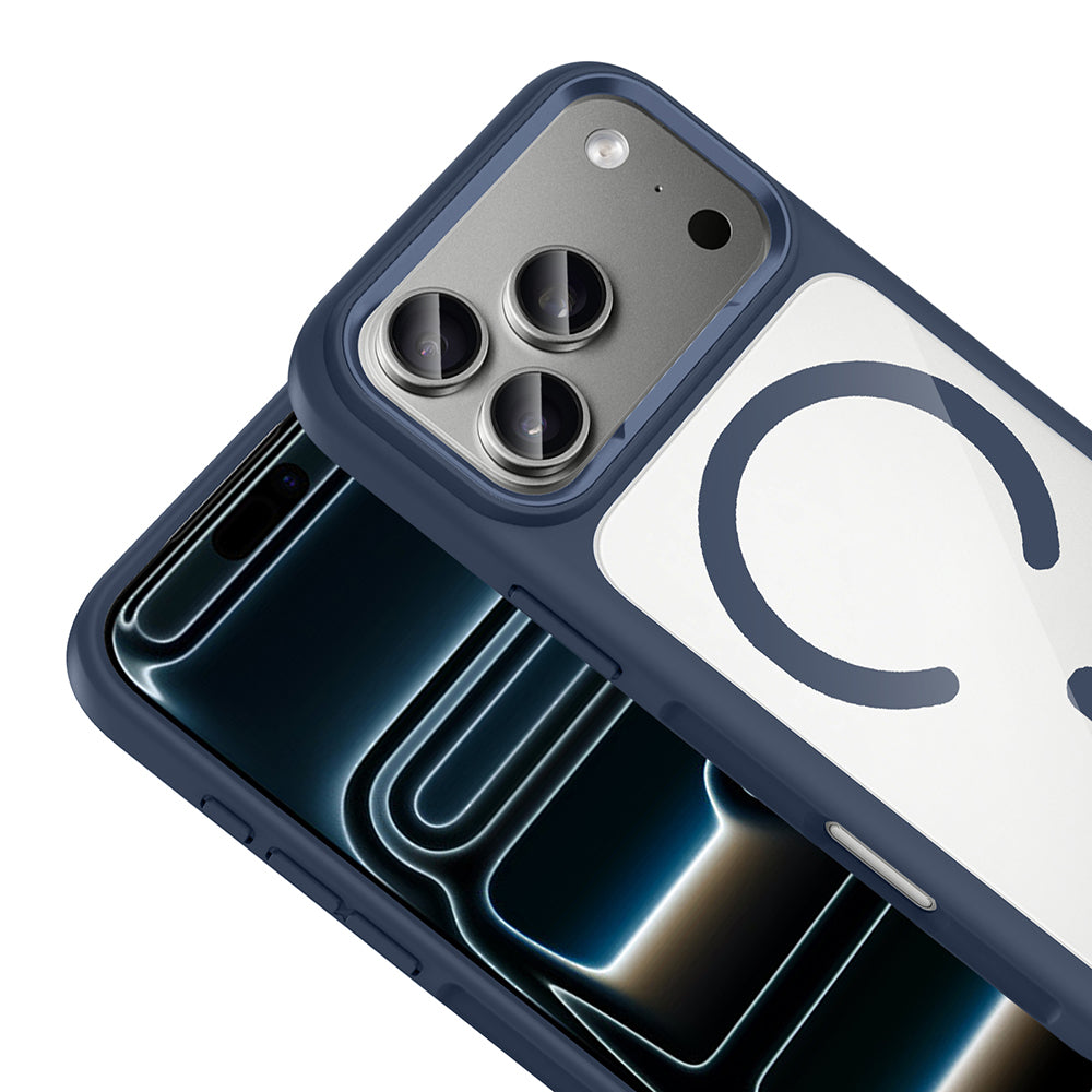 Apple iPhone 17 Pro Max Kılıf M-Safe Şarj Özellikli Metal Kamera Çerçeveli Zore Tiko Kapak