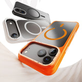 Apple iPhone 17 Pro Max Kılıf M-safe Şarj Özellikli Metal Kamera Standlı Lenyes CK226 PC Kapak