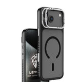 Apple iPhone 17 Pro Max Kılıf M-safe Şarj Özellikli Metal Kamera Standlı Lenyes CK226 PC Kapak