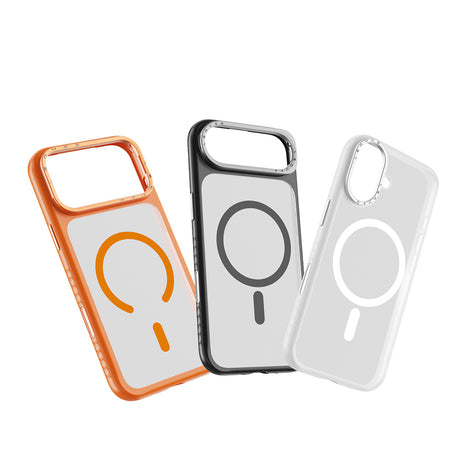 Apple iPhone 17 Pro Max Kılıf M-safe Şarj Özellikli Metal Kamera Standlı Lenyes CK226 PC Kapak