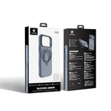Apple iPhone 17 Pro Max Kılıf M-safe Şarj Özellikli Metal Standlı Sıvı Silikon Lenyes CK223 Kapak