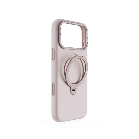 Apple iPhone 17 Pro Max Kılıf M-safe Şarj Özellikli Metal Standlı Sıvı Silikon Lenyes CK223 Kapak