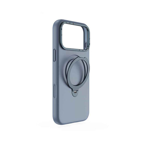 Apple iPhone 17 Pro Max Kılıf M-safe Şarj Özellikli Metal Standlı Sıvı Silikon Lenyes CK223 Kapak