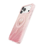 Apple iPhone 17 Pro Max Kılıf M-Safe Şarj Özellikli Orjinal Swarovski Taşlı Zore Paris Rovix Sert PC Kapak