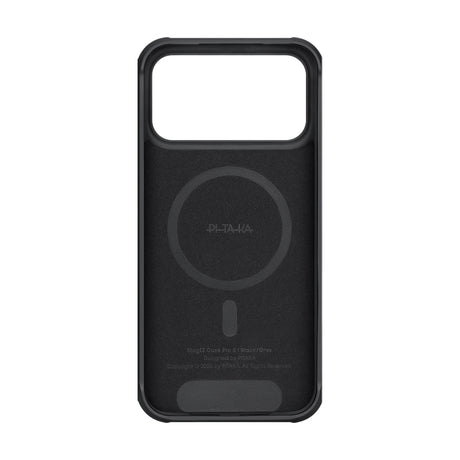 Apple iPhone 17 Pro Max Kılıf M-safe Şarj Özellikli Pitaka Aramid Pro Guard Serisi Black-Gray Kapak