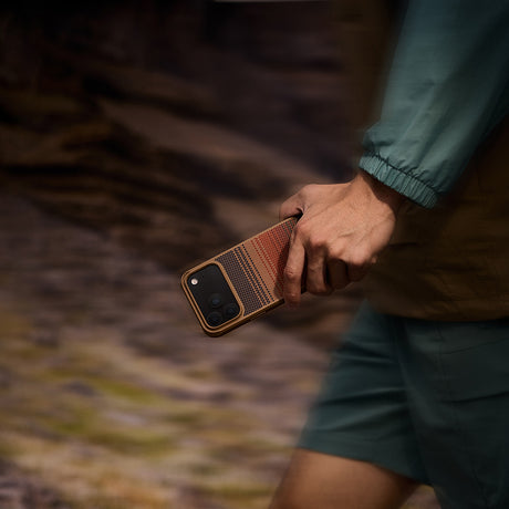 Apple iPhone 17 Pro Max Kılıf M-safe Şarj Özellikli Pitaka Tactile Woven Sunset-Moonrise Aramid Pro Guard Serisi Kapak