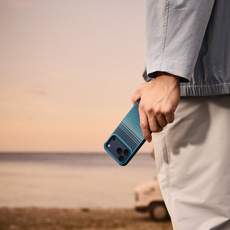 Apple iPhone 17 Pro Max Kılıf M-safe Şarj Özellikli Pitaka Tactile Woven Sunset-Moonrise Aramid Pro Guard Serisi Kapak